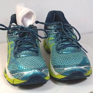 Asics Womens Gel Cumulus 16 T489N Blue Running Shoes Sneakers Size 7